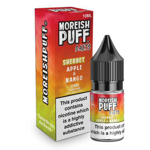 Moreish Puff Nic Salts Sherbet Apple and Mango 10ml E-Liquid