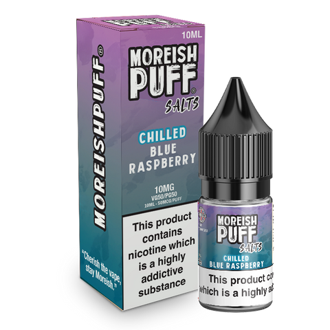 Moreish Puff Nic Salts Chilled Blue Raspberry 10ml E-Liquid