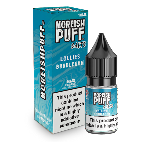 Moreish Puff Nic Salts Lollies Bubblegum 10ml E-Liquid