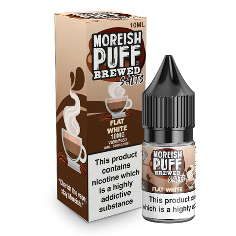 Moreish Puff Nic Salts Flat White 10ml E-Liquid