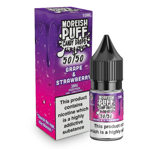 Moreish Puff 50/50 Candy Drops Grape and Strawberry