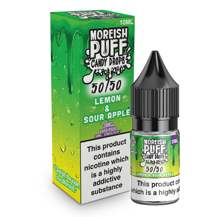 Moreish Puff 50/50 Candy Drops Lemon and Sour Apple