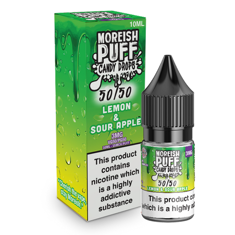 Moreish Puff 50/50 Candy Drops Lemon and Sour Apple