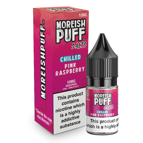 Moreish Puff Nic Salts Chilled Pink Raspberry 10ml E-Liquid