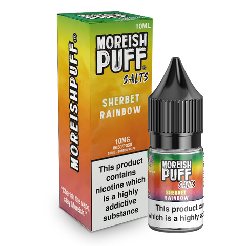 Moreish Puff Nic Salts Sherbet Rainbow 10ml E-Liquid