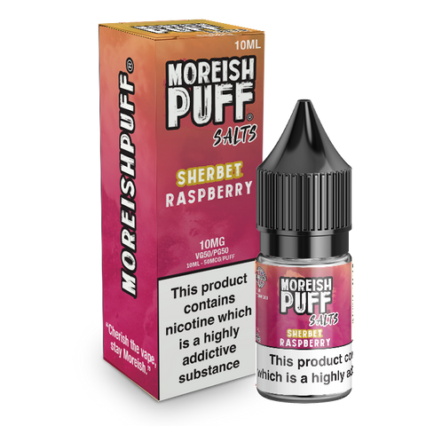 Moreish Puff Nic Salts Sherbet Raspberry 10ml E-Liquid