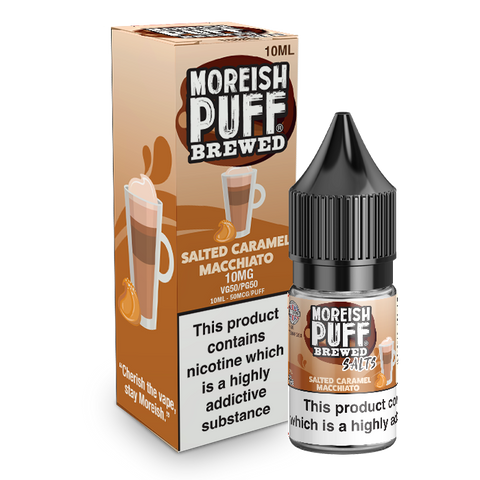 Moreish Puff Nic Salts Salted Caramel Macchiato 10ml E-Liquid