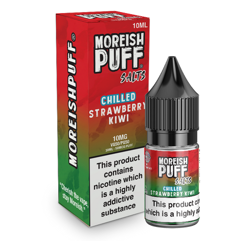 Moreish Puff Nic Salts Chilled Strawberry and Kiwi 10ml E-Liquid