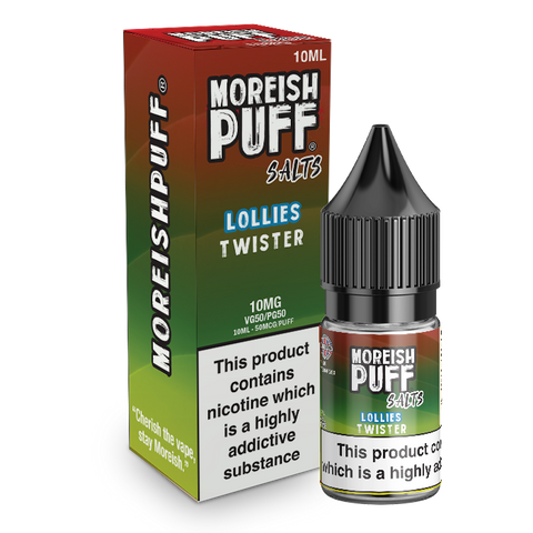 Moreish Puff Nic Salts Lollies Twister 10ml E-Liquid