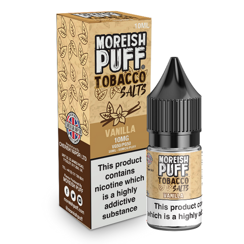 Moreish Puff Nic Salts Vanilla Tobacco 10ml E-Liquid