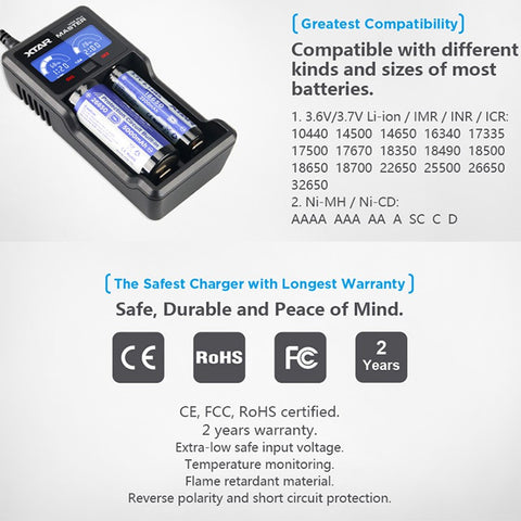 XTAR VC2 2 Bay Battery Charger